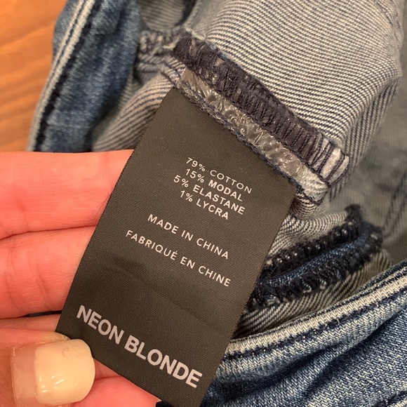 Neon Blonde Blondie Mid Rise Tie Up Blue Valentine Skinny Jeans - Picture 14 of 16